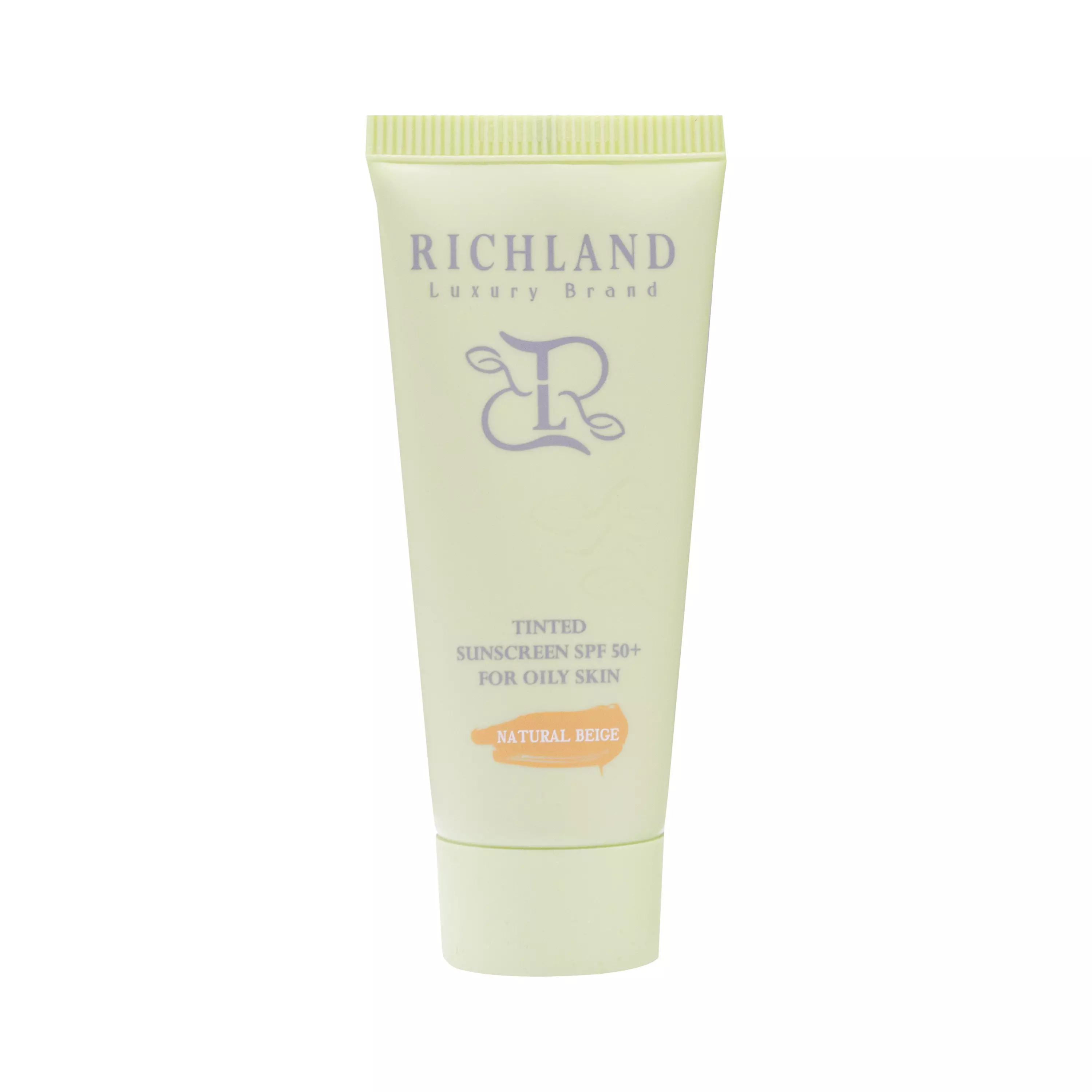 ضد آفتاب رنگی +spf50 پوست چرب بژ طبیعی ریچلند